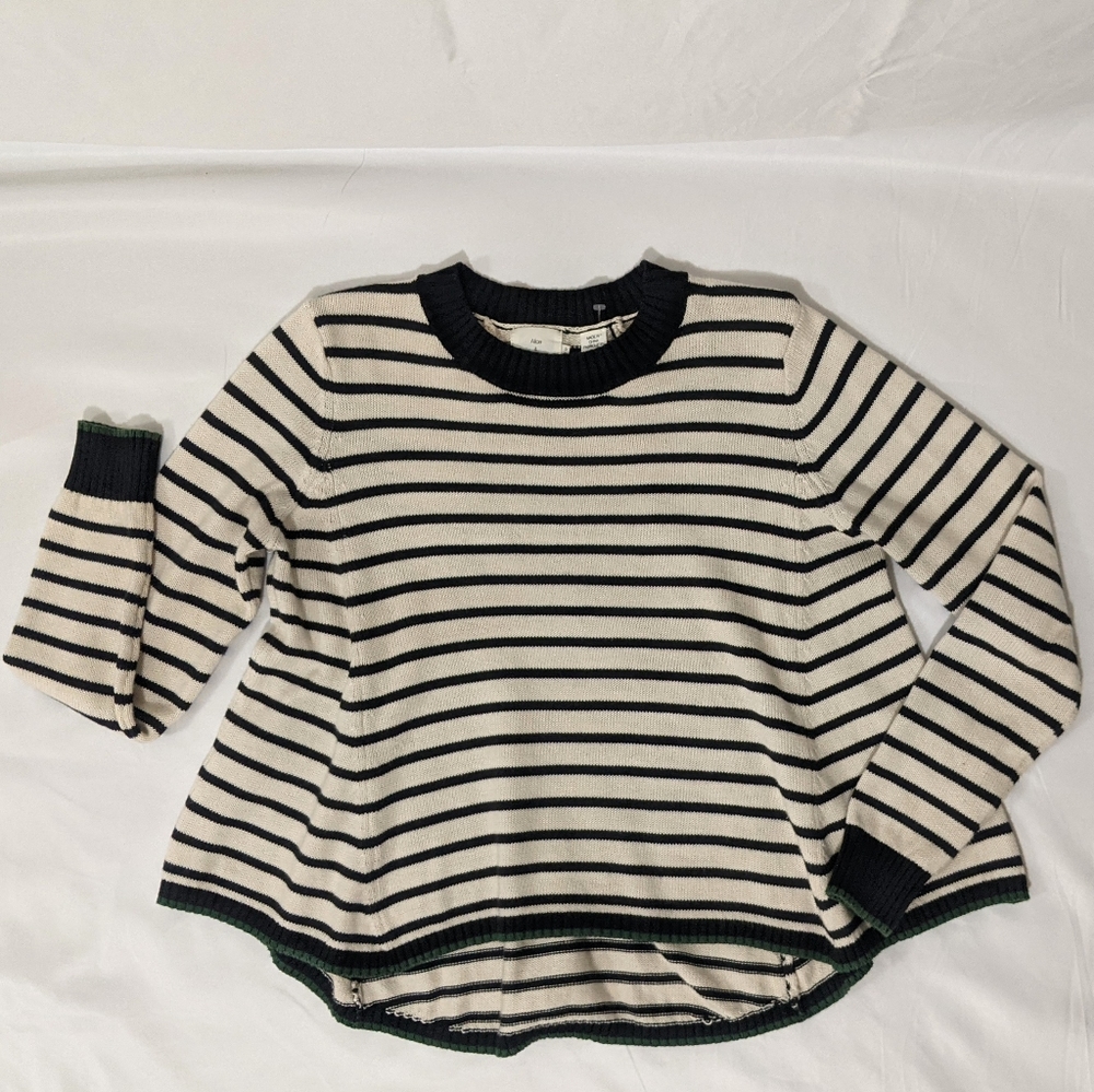 ALICE & UO Striped Crewneck Swing Knit Sweater
